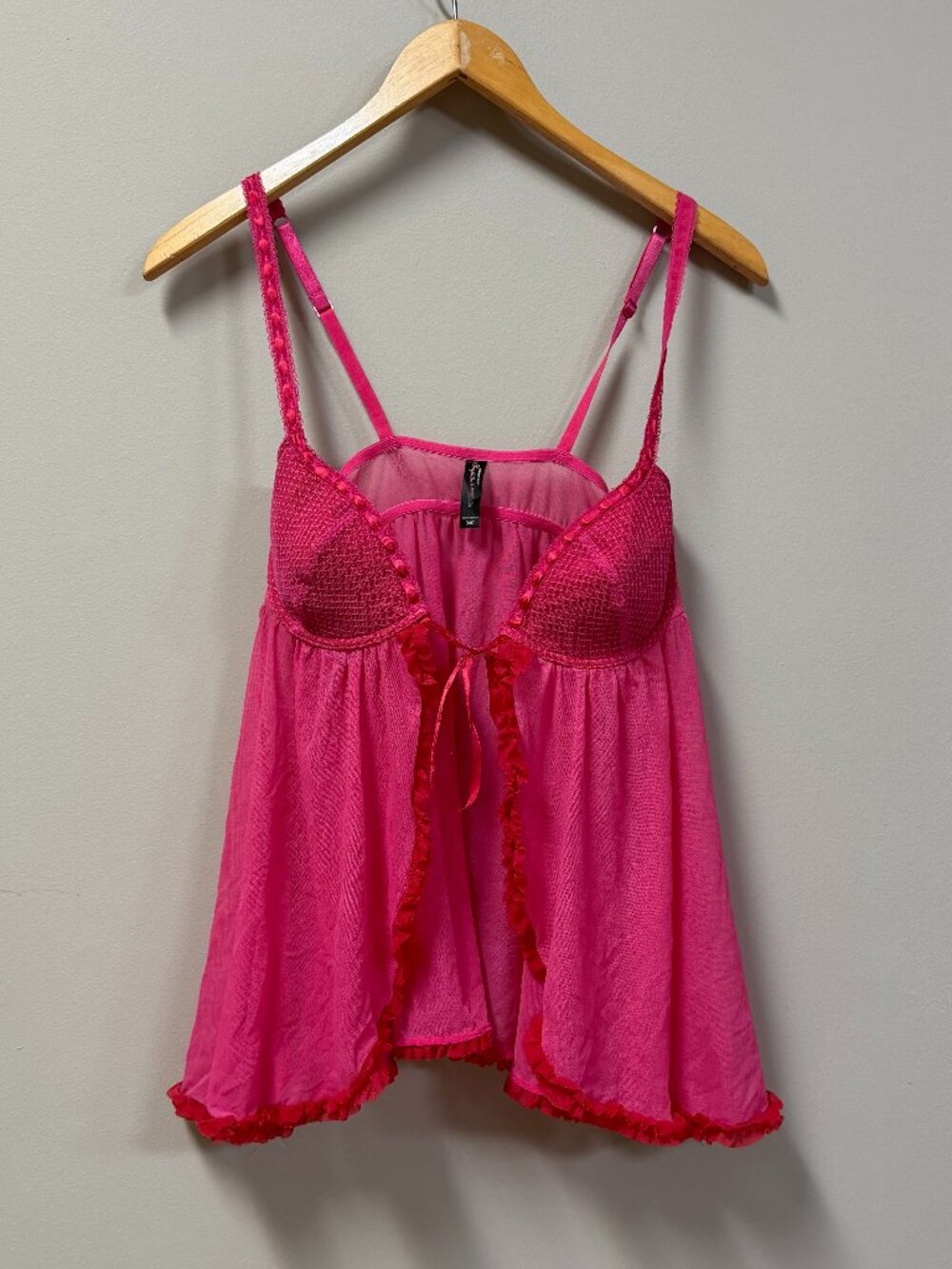 Victoria's Secret Pink Babydoll Mesh Intimates Size 34C